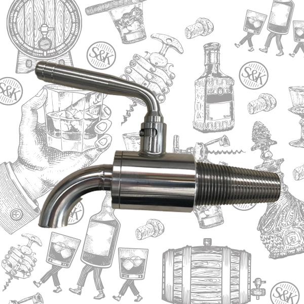 Large European Stainless Steel Keg Tap